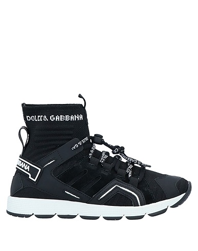 DOLCE&GABBANA Sneakers Black 60% Polyester, 37% Calfskin, 3% Viscose