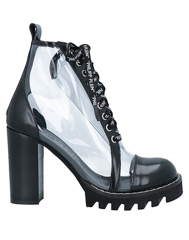 PHILIPP PLEIN Ankle boot Black Leather, Other Fibres