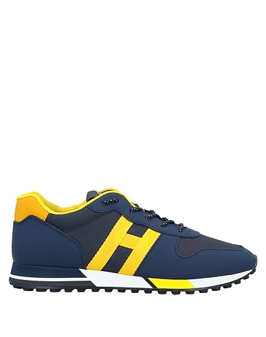 HOGAN Sneakers Midnight blue Textile fibres, Soft Leather