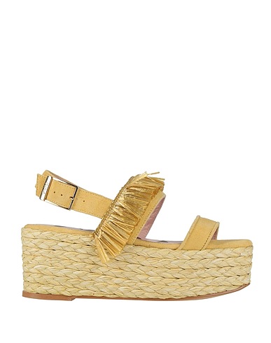 CUPLÉ Espadrilles Jaune Cuir