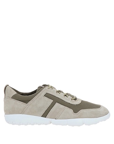 TOD'S Sneakers Beige Cuero, Fibras textiles
