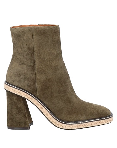 TORY BURCH Ankle boot Military green Soft Leather