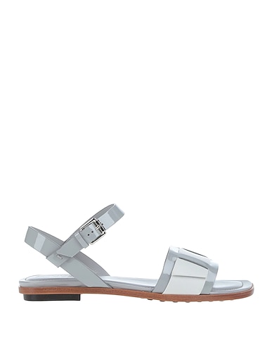TOD'S Sandals Light grey Leather