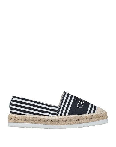 TOSCA BLU Espadrilles Black Soft Leather, Textile fibres