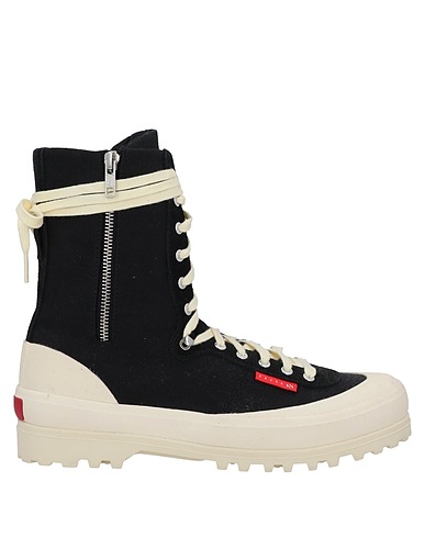 PAURA x SUPERGA ショートブーツ ブラック 紡績繊維 / 革（なめし加工）
