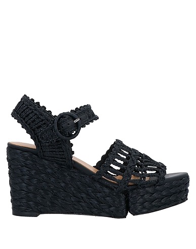 PALOMA BARCELÓ Espadrilles Black Natural raffia