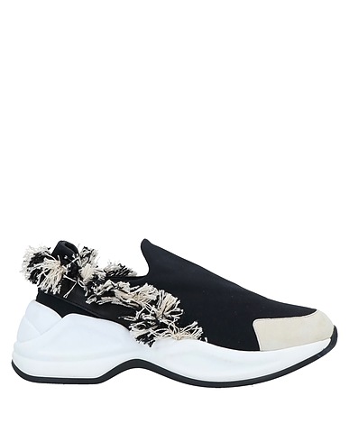 TOSCA BLU Sneakers Black Soft Leather, Textile fibres