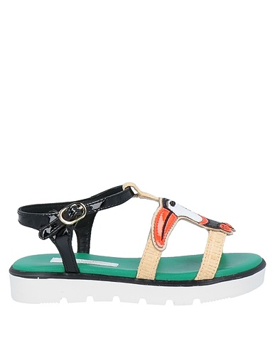 DOLCE&GABBANA Sandali Beige 56% Pelle di vitello, 44% Paglia