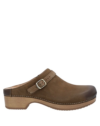 DANSKO ミュール＆サボサンダル カーキ 革