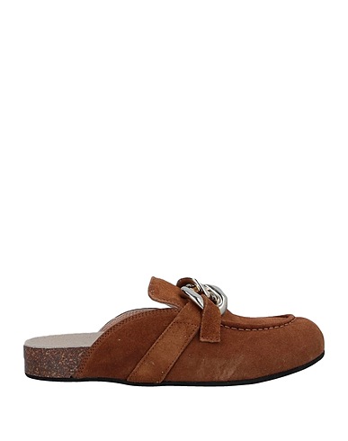 JANET & JANET Mules and clogs Brown Soft Leather
