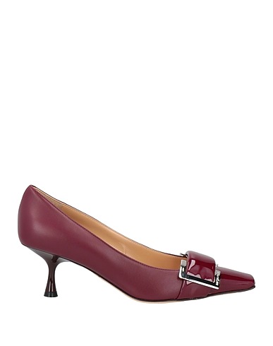 SERGIO ROSSI Court Burgundy Leather