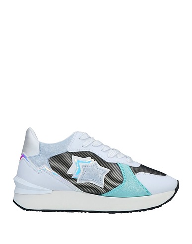 ATLANTIC STARS Sneakers White Soft Leather, Textile fibres