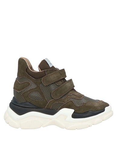 LA CARRIE Sneakers Verde militare Pelle