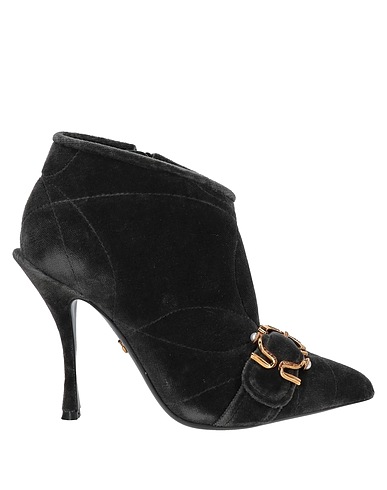 DOLCE&GABBANA ショートブーツ 鉛色 コットン 99% / ポリウレタン 1%