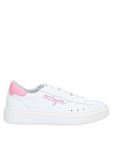 MSGM Sneakers White Soft Leather