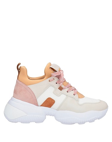 HOGAN Sneakers Light grey Textile fibers, Leather