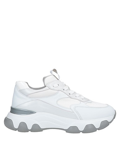 HOGAN Sneakers White Soft Leather, Textile fibers