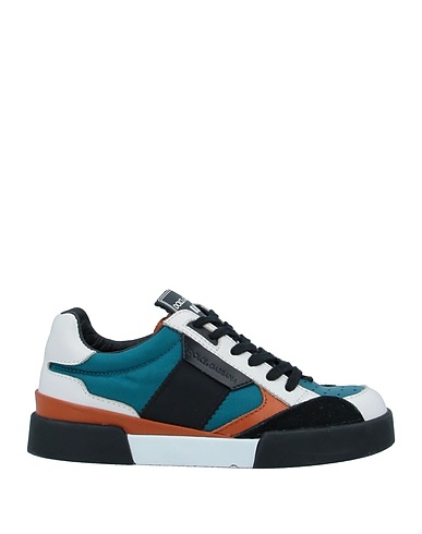 DOLCE&GABBANA Sneakers Deep teal Soft Leather, Textile fibers
