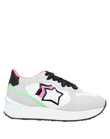 ATLANTIC STARS Sneakers Light grey Textile fibres, Leather