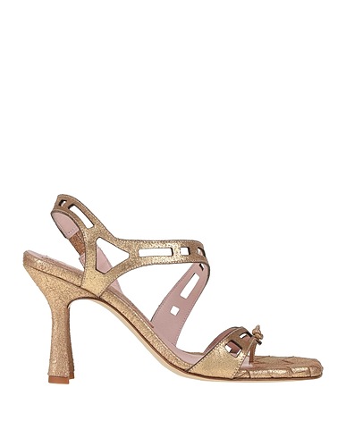 ROMINA PRATALI Sandals Gold Soft Leather