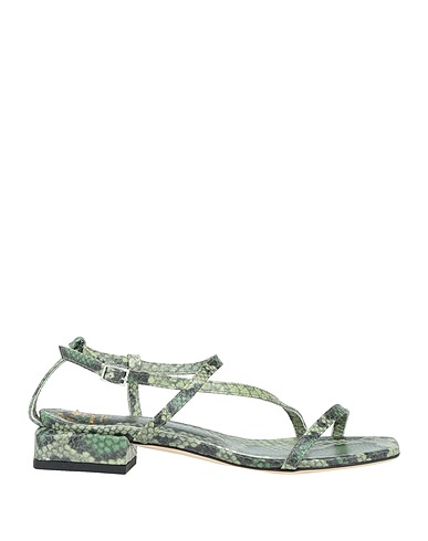 OFFICINE CREATIVE ITALIA Sandals Green Soft Leather