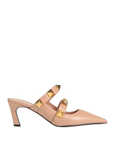 VALENTINO GARAVANI Mule e zoccoli Nocciola Pelle