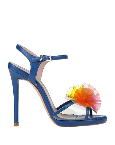 G.P. PER NOY BOLOGNA Sandals Blue Soft Leather, Plexiglas®