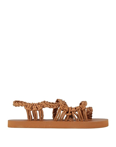 F**K PROJECT Flip flops Brown 100% Cotton