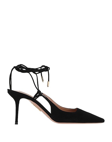 AQUAZZURA Court Black Soft Leather