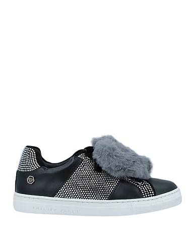 PHILIPP PLEIN Sneakers Schwarz Leder, Gewebefasern