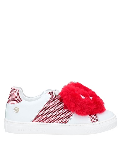 PHILIPP PLEIN Sneakers White Soft Leather, Textile fibres
