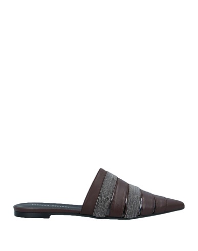 FABIANA FILIPPI Mules and clogs Chocolate brown Soft Leather
