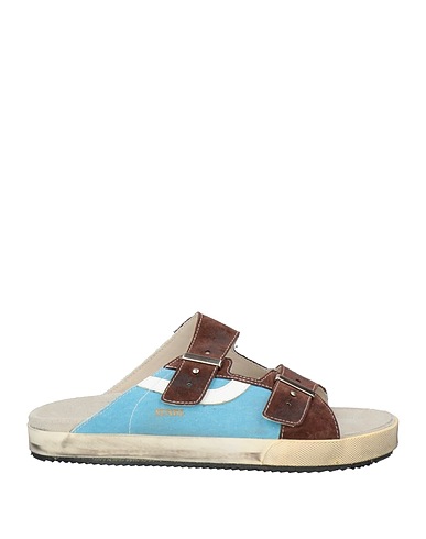 HIDNANDER Sandals Dark brown Leather, Other Fibres