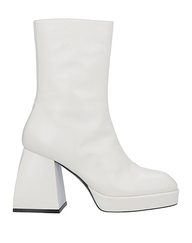 NODALETO Ankle boot White Soft Leather