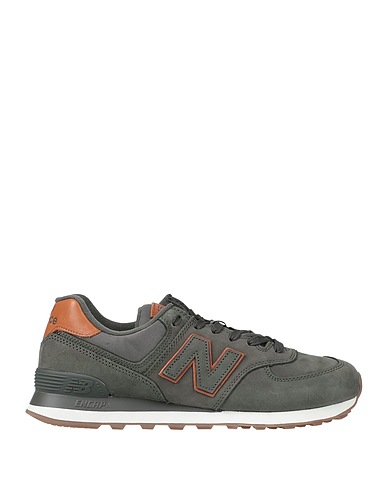 NEW BALANCE Sneakers 574 Dark green Soft Leather, Textile fibres
