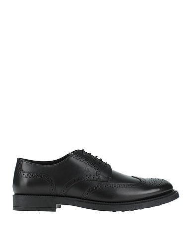 TOD'S Laced shoes Black Soft Leather