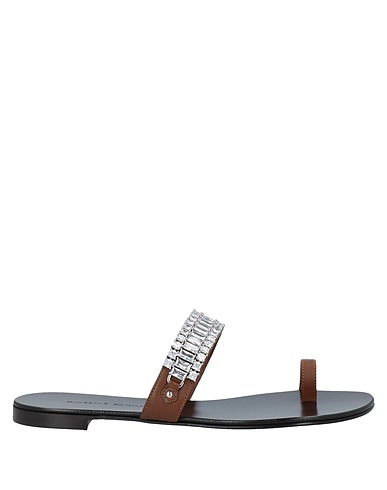 GIUSEPPE ZANOTTI Flip flops Brown Soft Leather