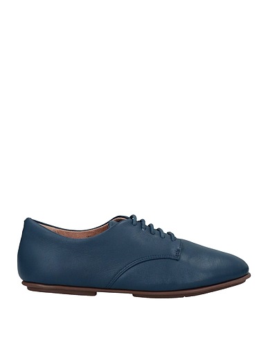 FITFLOP Laced shoes Slate blue Soft Leather