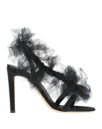 GIUSEPPE ZANOTTI Sandals Black Textile fibers