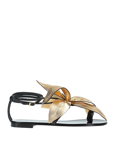 GIUSEPPE ZANOTTI Flip flops Gold Soft Leather
