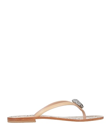 PHILIPP PLEIN Flip flops Beige Leather