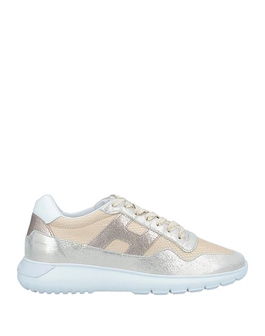 HOGAN Sneakers Platino Fibre tessili, Pelle