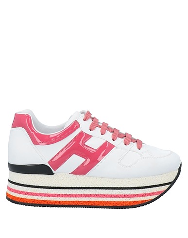 HOGAN Sneakers White Soft Leather, Textile fibres