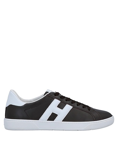 HOGAN Кеды и кроссовки Тёмно-коричневый Кожа