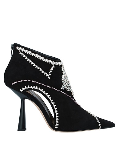 JIMMY CHOO ショートブーツ ブラック 革（なめし加工）