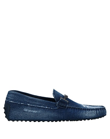 TOD'S Loafers Blue Textile fibers