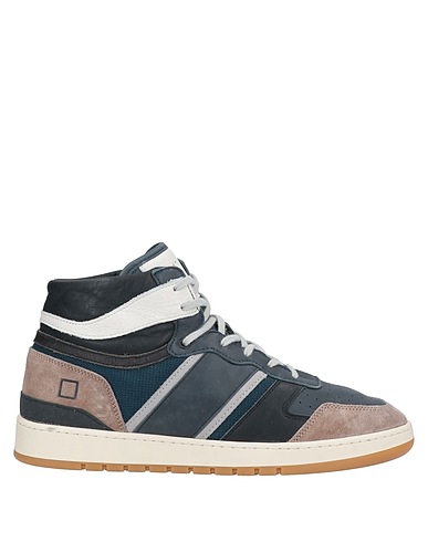 D.A.T.E. Sneakers Midnight blue Soft Leather, Textile fibers