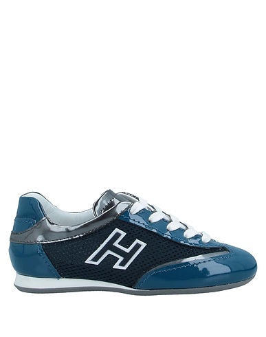 HOGAN Sneakers Deep teal Soft Leather, Textile fibres, Other Fibres