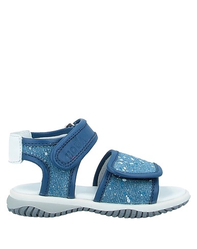 HOGAN Sandali Blu Pelle, Fibre tessili