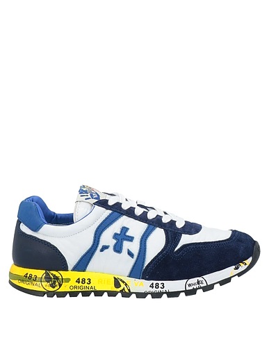 PREMIATA Sneakers Midnight blue Soft Leather, Textile fibres